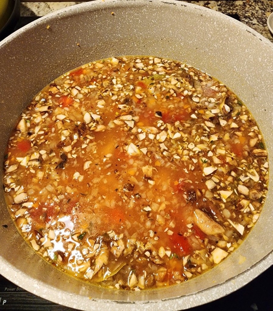 Lentil and Sausage Soup with Mushrooms